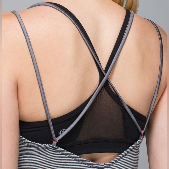 LULULEMON Breezy Tank in Divided Stripe Heathered Light to Dark Grey / Slate 2 - Picture 5 of 14